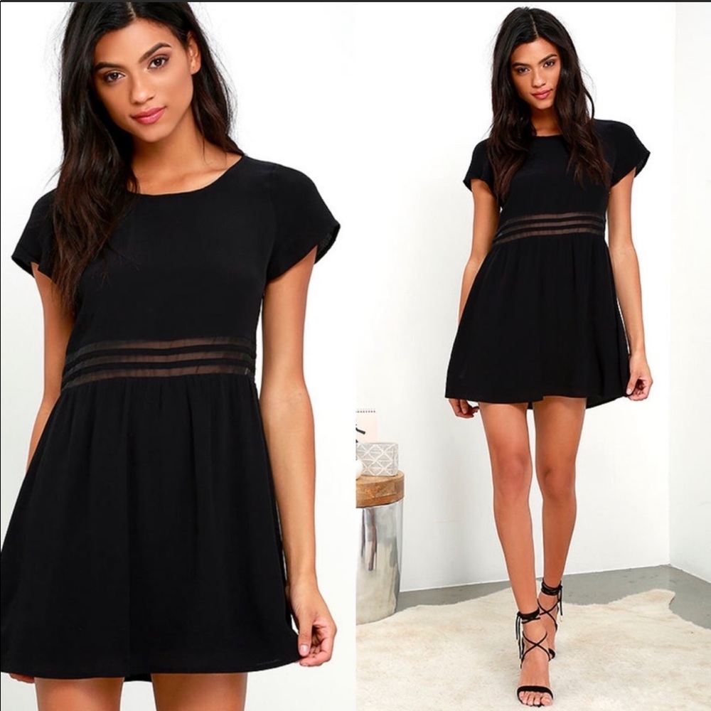 Lulu’s | Funky Fresh Black Mesh Dress